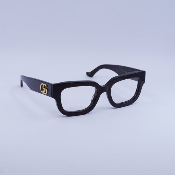 🕶️ New Gucci GG1548O 005 Eyeglasses - Havana Frame 52mm - Picture 1 of 11